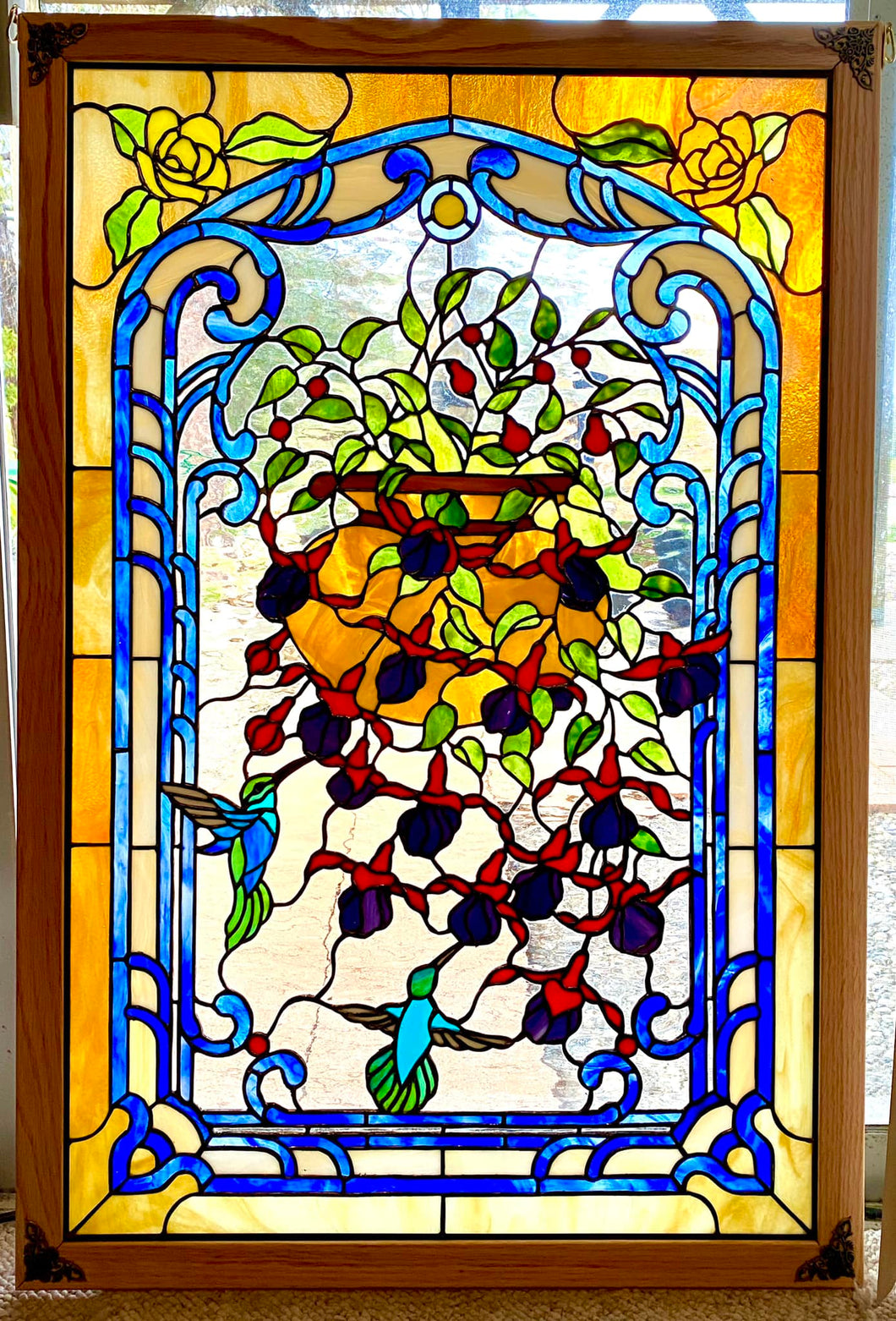 Fuchsia Stained Glass Window
