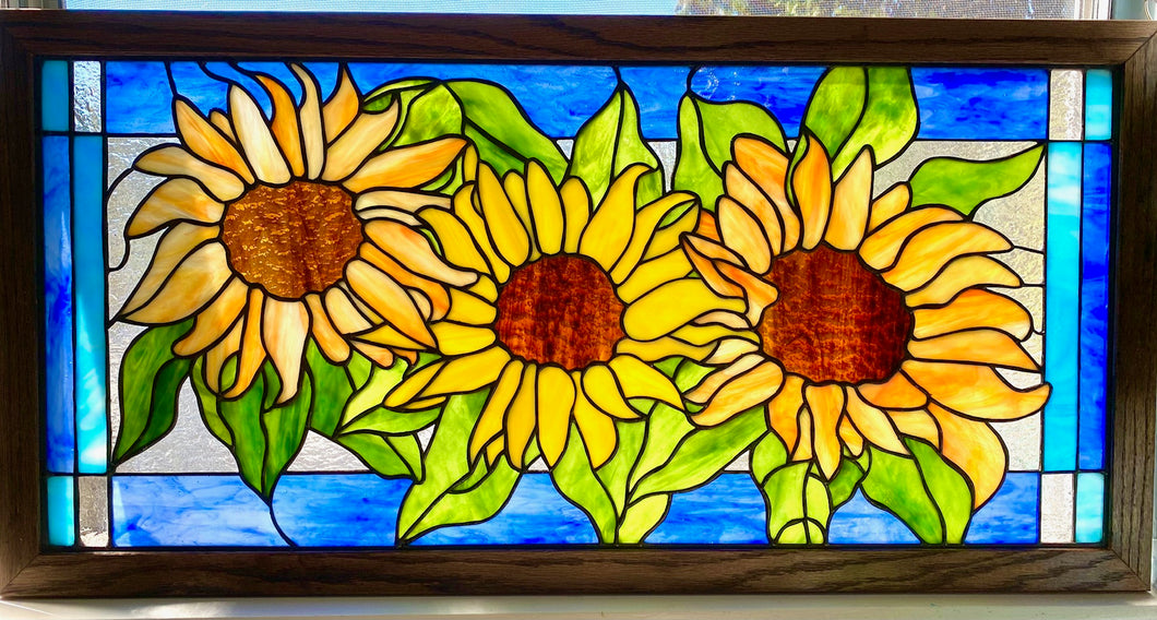 Three Sunflowers Window