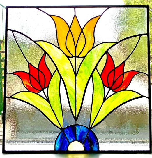 Tulip Stained Glass Window